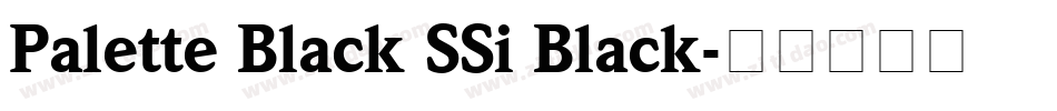 Palette Black SSi Black字体转换